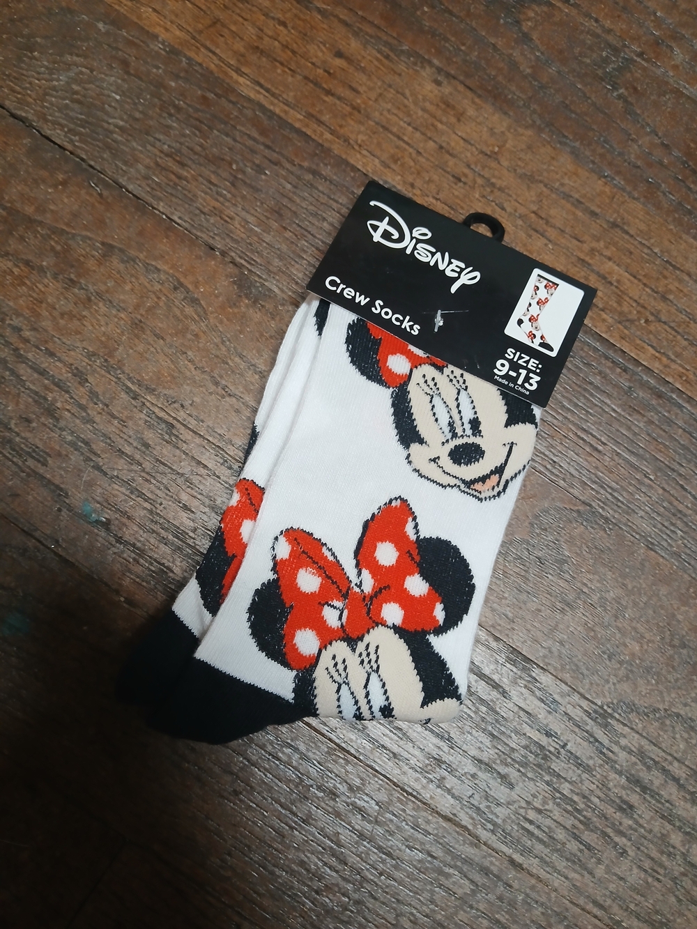 Ladies red Disney minnie mouse cartoon decorative warm fun socks